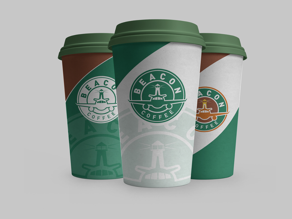 Beacon Coffee markalı bardaklar